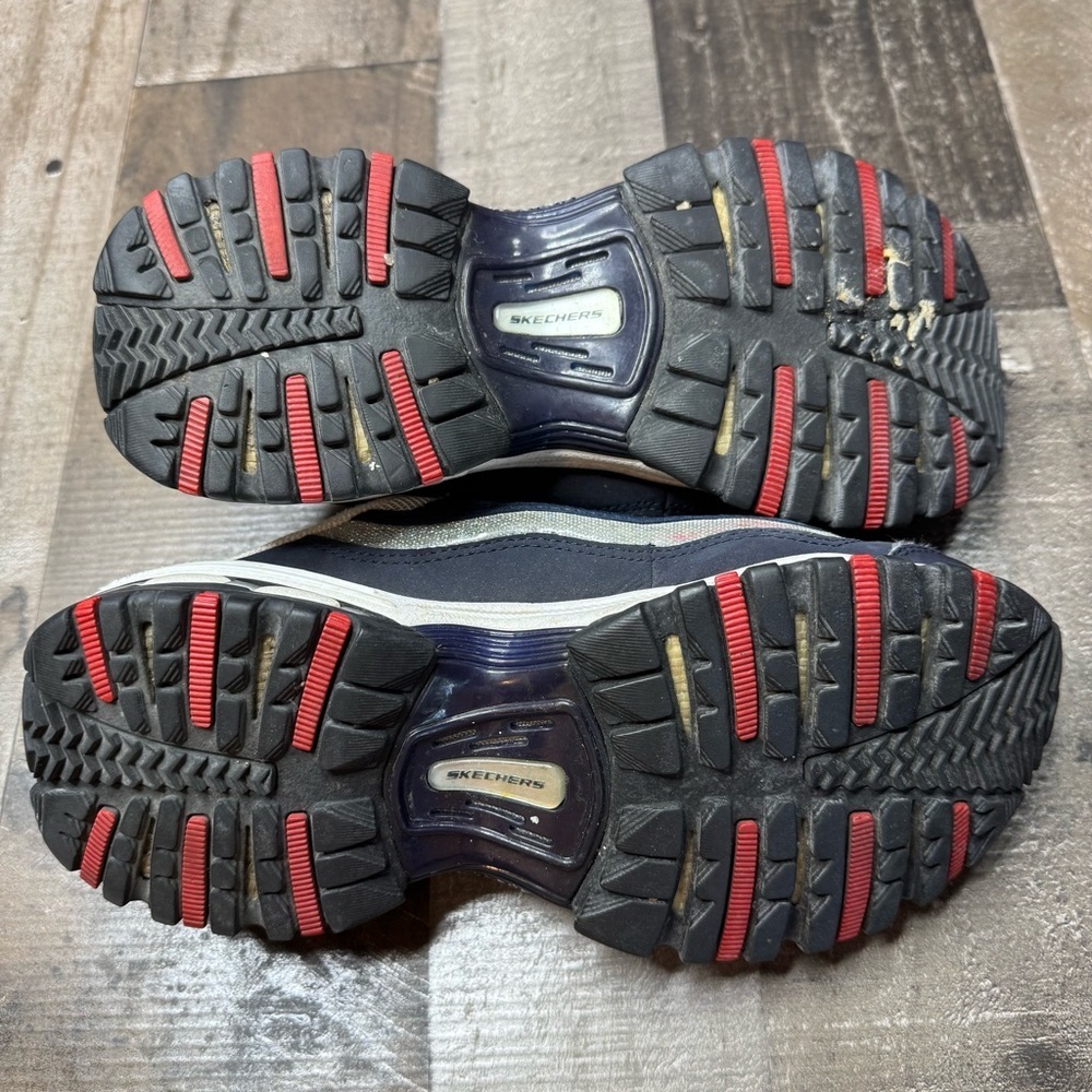 Skechers Blue and Gray Sneakers with Mesh Upper and Rugged Outsole - Picture 7 of 9